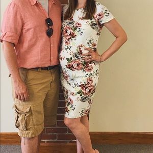 Pink Blush Floral Maternity Dress